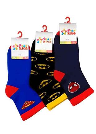 Шкарпетки дитячі махра SK070 Супергерої (асорті) р.18-20 1 пар...