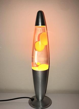 Лавовая лампа парафиновая лампа желтая 41 см. (лава лампа)
