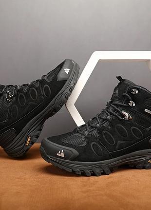 Новые мужские трекинговые ботинки hikeup (замша, черные, евроз...