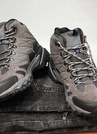 Новые мужские трекинговые ботинки hikeup (замша,серые, еврозима).