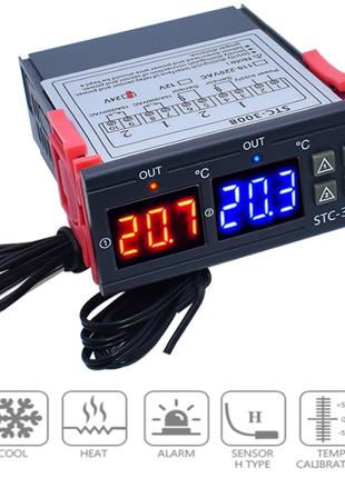 Цифровой двойной регулятор температуры STC-3008 220 В