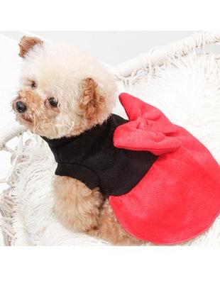 Платье утепленное для собак multibrand "красный бант" черный