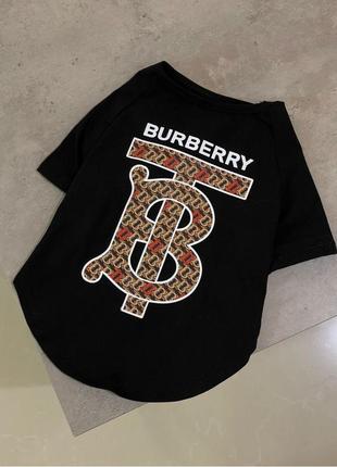 Брендовая футболка для собак burberry черная