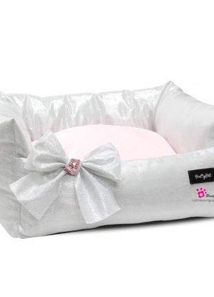 Лежанка для собак pretty pet "twinkle bed" серебристый