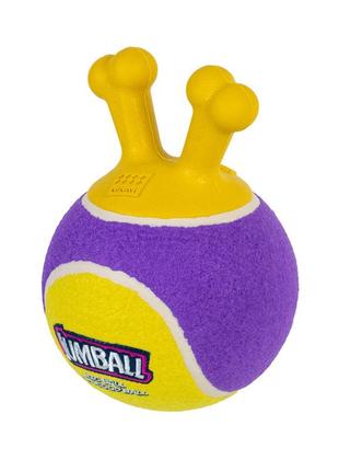 Игрушка для собак большой теннисный мяч gigwi jumball, латекс,...