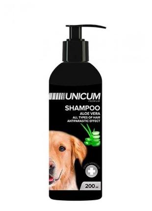 Unicum premium шампунь для собак с маслом алое вера, обладает ...