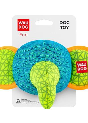 Игрушка для собак waudog fun, "слон"", ш 20 см, дл 14 см голубой