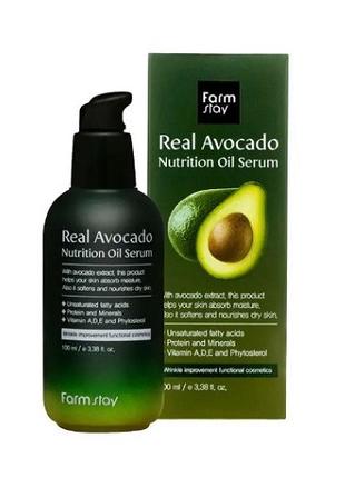 Питательная сыворотка для лица с маслом авокадо Farmstay Real ...