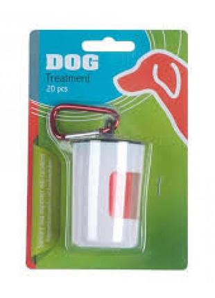 Капсула с пакетами для выгула собак dog treatment