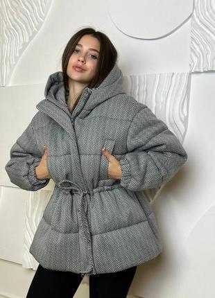 Теплая зимняя куртка из шерсти