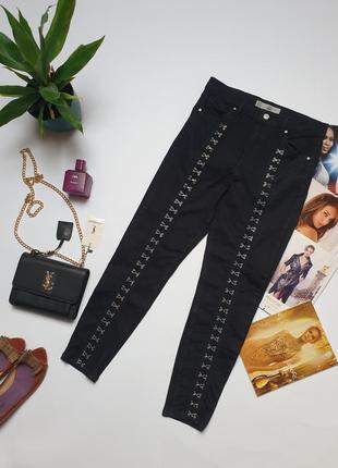 Оригинальные черные стрейчевые джинсы topshop