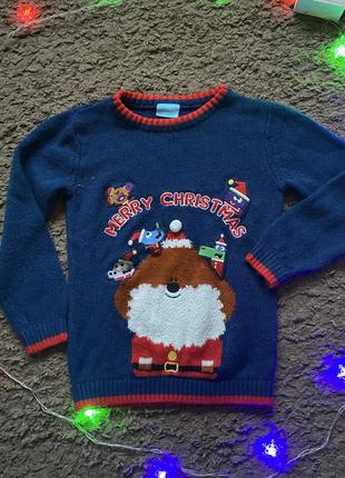 Новогодний свитер на парня 5-6 лет