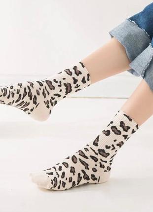 Носки с леопардовым принтом