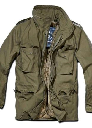 Куртка милитари  brandit m65  classic olive теплая с подстежко...