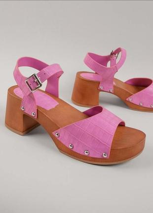 Ноіі босоніжки shein, рожеві сандалі, р 42-43