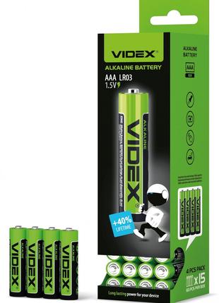 Батарейка лужна Videx LR03/AAA