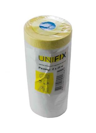 Пленка защитная с малярной лентой UNIFIX 2000мм*20м