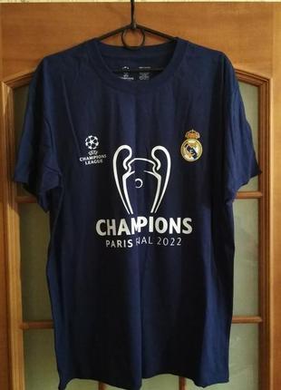 Мужская футболка real madrid champions paris 2022 (l-xl) offic...