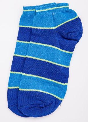 Женские короткие носки, в сине-голубую полоску, 131r137093