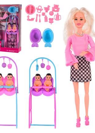 Кукла 6026B 2 вида, куколки,стульчик для кормления,аксессуары,...
