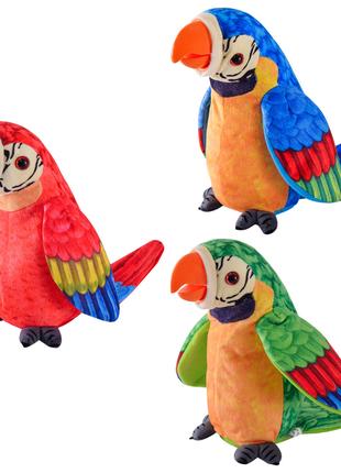 Мягкая интерактивная игрушка K4107 попугай, повтор голоса, клю...