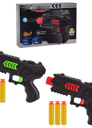 Бластер автомат оружие игрушечный T1 2 цвета, 2 гелиевые пули,...
