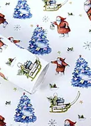 Бумага для упаковки подарков -Новогоднее настроение 100х70 см ...