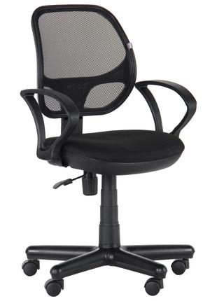 Крісло офісне із сітчастою спинкою AMF Чат спинка сітка чорний...