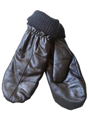 Primark женские кожаные варежки  рукавички женские черные тепл...