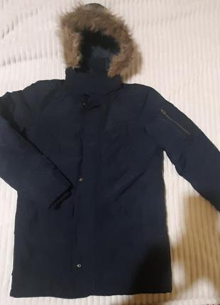 Куртка зимняя h&amp;m.. пальто. тепла. на 11-12 лет. рост 152-...
