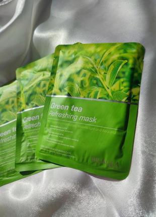 Маска для обличчя з екстрактом зеленого чаю bioaqua green tea ...