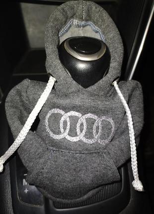 Чехол кофта худи аксессуар на кпп car hoodie ауди audi серый п...