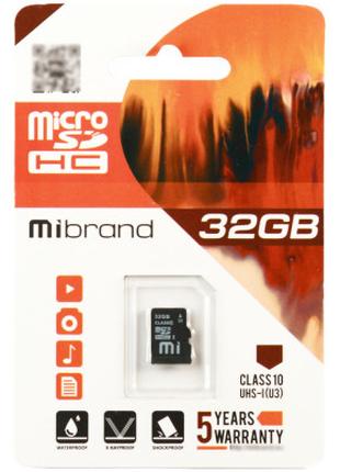 Карта памяти Mibrand 32GB microSD class 10 UHS-I U3 (MICDHU3/3...