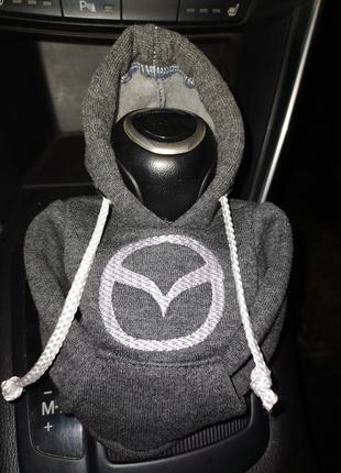 Чехол кофта худи аксессуар на кпп car hoodie мазда mazda серый...