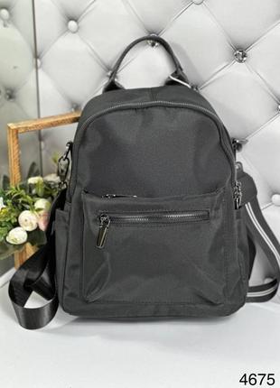 Жіночий стильний, якісний рюкзак-сумка для дівчат  
чорний