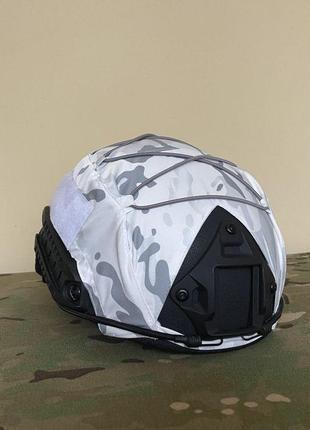 Чехол на каску Зимний камуфляж Fast Helmet