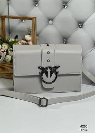 Женская качественная сумочка, стильный клатч из эко кожи серый