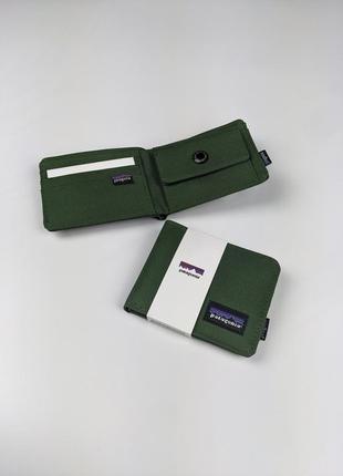 Зеленый кошелек patagonia, кошелек патанония, бумажник patagonia