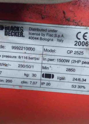 Воздушный компрессор Б/У Black&Decker; CP2525