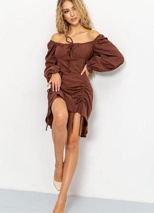 Сукня, колір коричневий, 176r1038