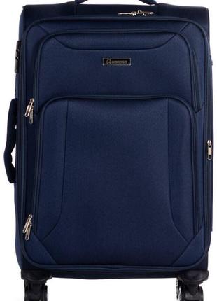 Тканевый чемодан среднего размера 75L Horoso темно-синий