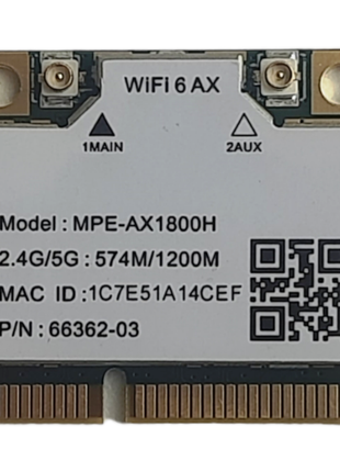 Wi-Fi-6 до 1800Mbps 2,4G/5 ГГц Intel AX1800 для ноутбука Mini PCI