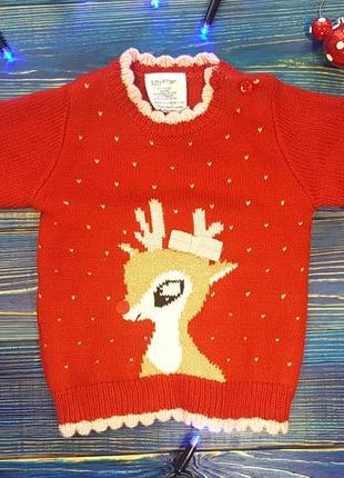 Новогодний свитер, джемпер, кофта для новорожденной девочки  g...