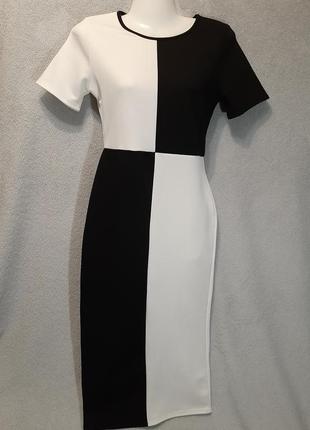 Вечірня стильна сукня плаття чорно-білого кольору missguided р...