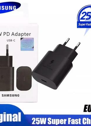 Блок быстрой зарядки Samsung 25w PD3.0 (EP-TA800) ЧЕРНОГО цвет...