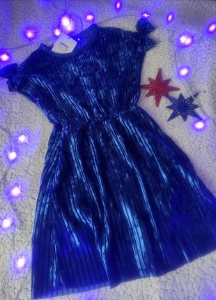 Платье, синее платье,синее платье, велюровое платье, платье 4-5р.