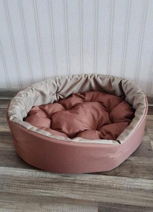 Лежак для собак 50х60см лежанка для небольших собак цвет мокко...