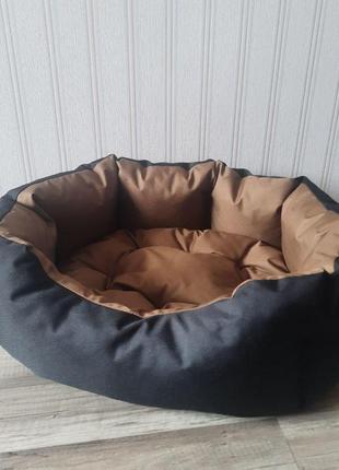 Лежак для собак 45х55см лежанка для небольших собак черный + к...