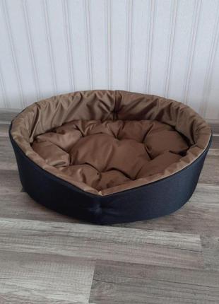 Лежак для собак 50х60см лежанка для небольших собак цвет черны...
