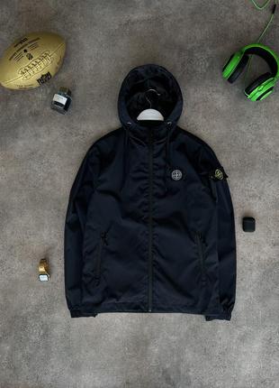 Мужская ветровка stone island темно-синяя, куртка стон айленд ...